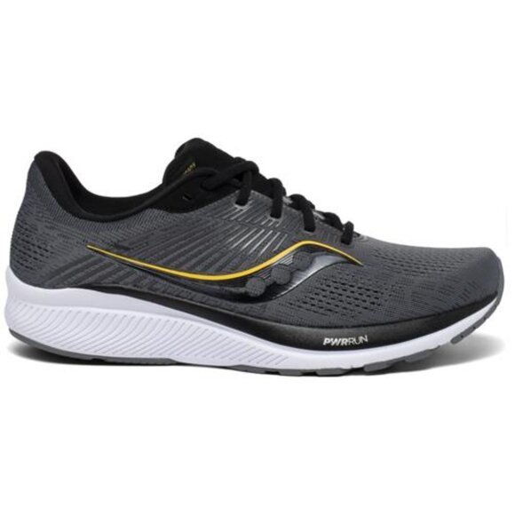 SAUCONY Men's Guide 14 Running Shoes Size 9.5W In Charcoal/Vizi Gold - Picture 1 of 9